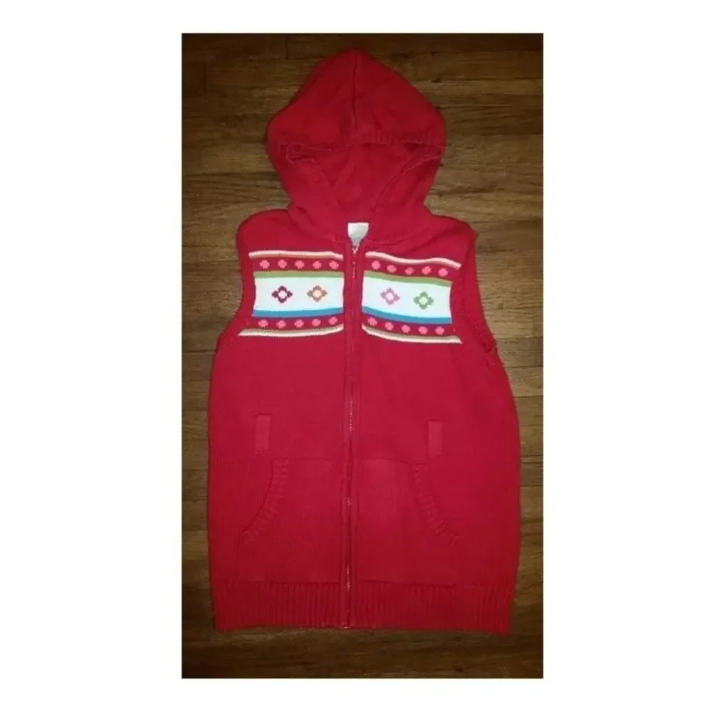 Gymboree Winter Cheer Sweater Hooded Jacket Size Large (10-12)